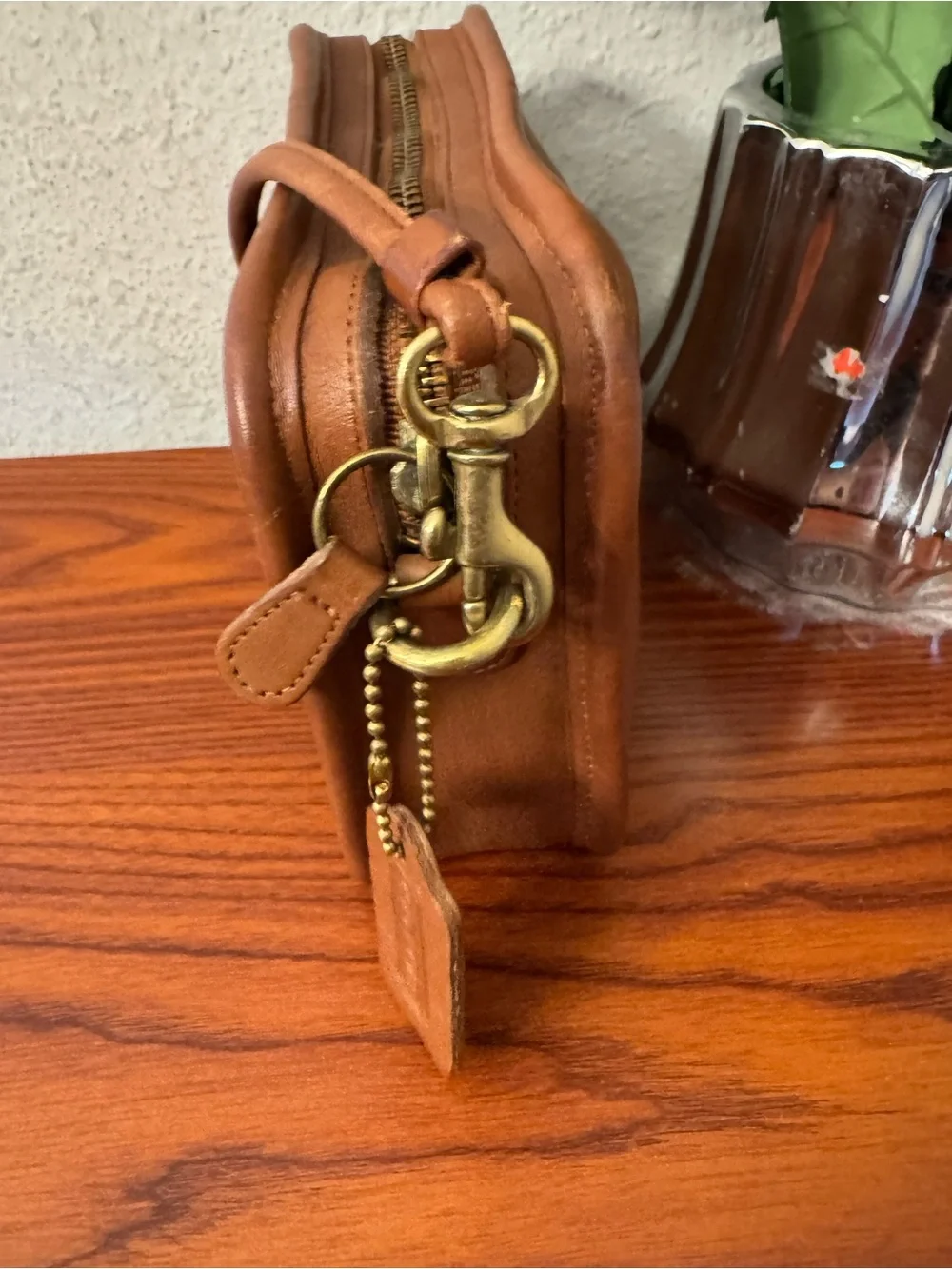 Coach Tan Leather Messenger Crossbody